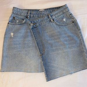 BDG asymmetric denim skirt
